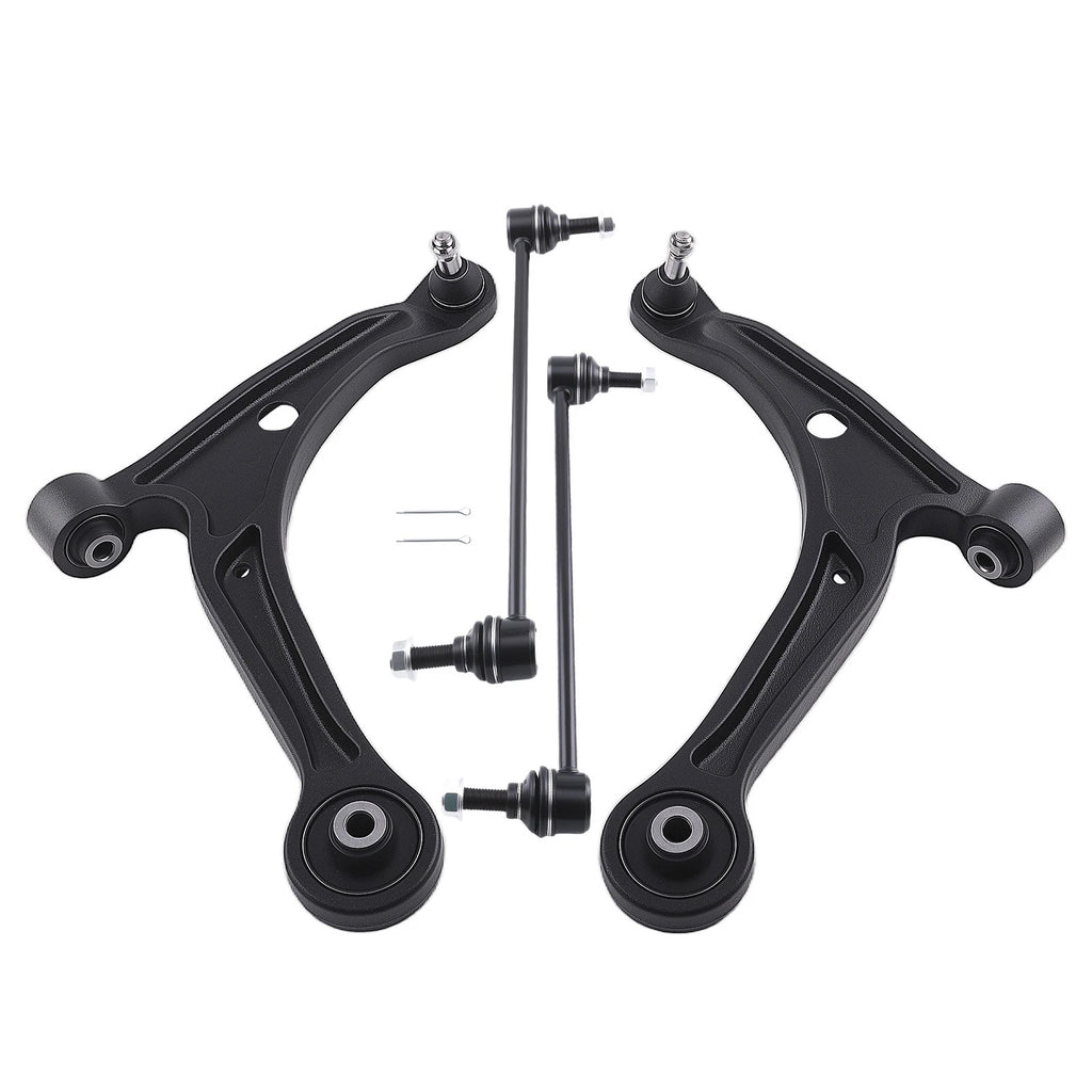 Set of 4 Front Lower Control Arms Sway Bar Links for Honda Pilot (2006–2008)