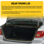 Rubber Weatherstrip Rear Trunk Lid Seal for Toyota Corolla/Matrix (2003–2008)