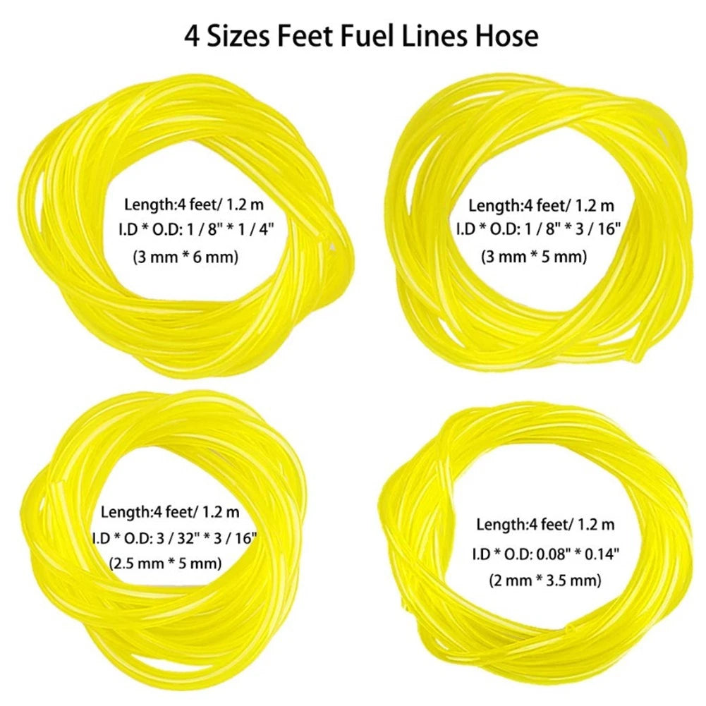 Fuel Line Hose Set 16ft for Primer Bulbs with 4 Replacement Filters