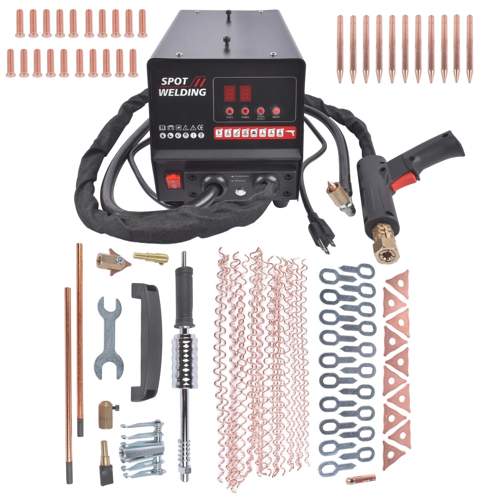 Stud Welder Dent Repair Kit for Multiple Models (110V 3500W)