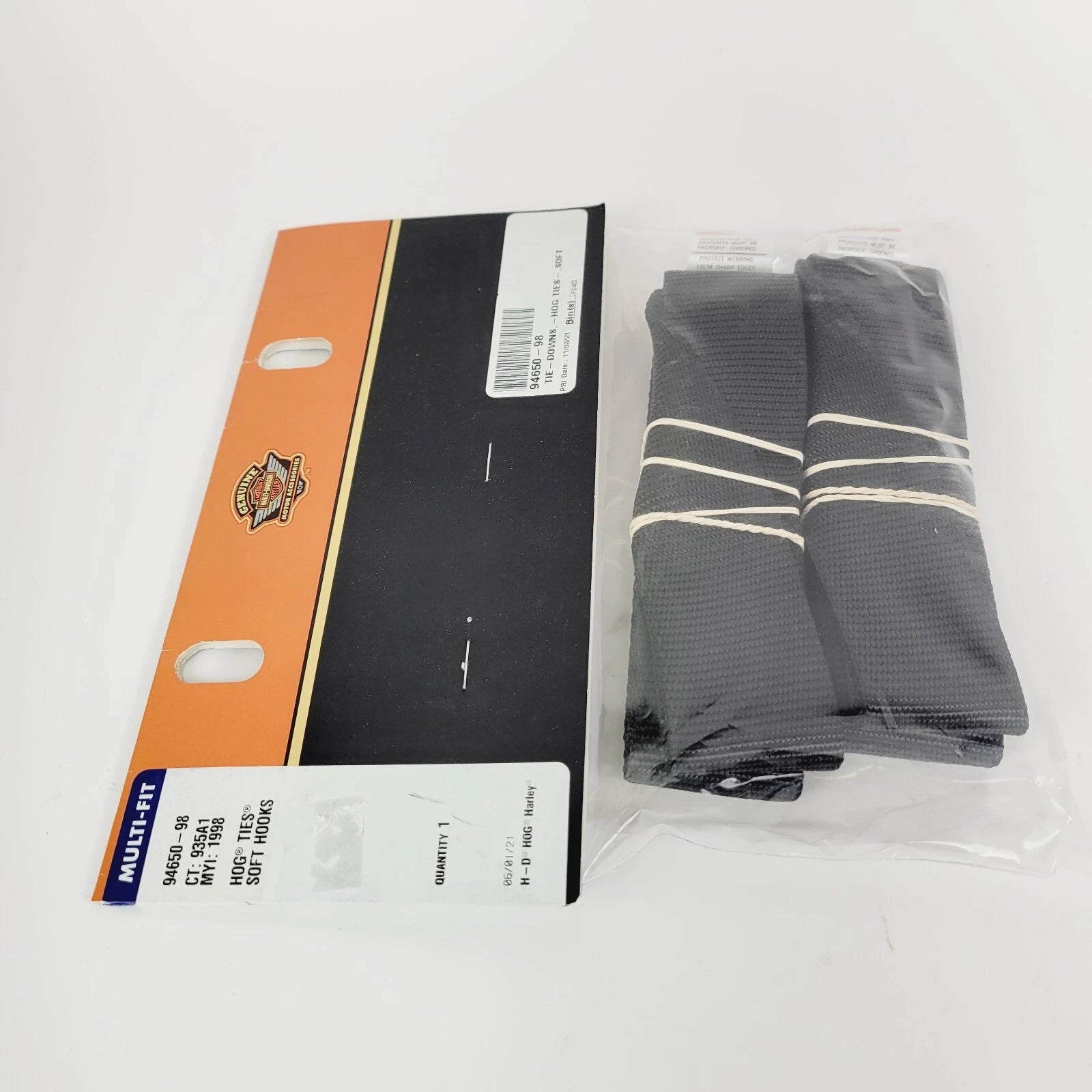 Harley-Davidson Hog Ties Soft Hooks Tie-Down Straps 94650-98 (OEM)