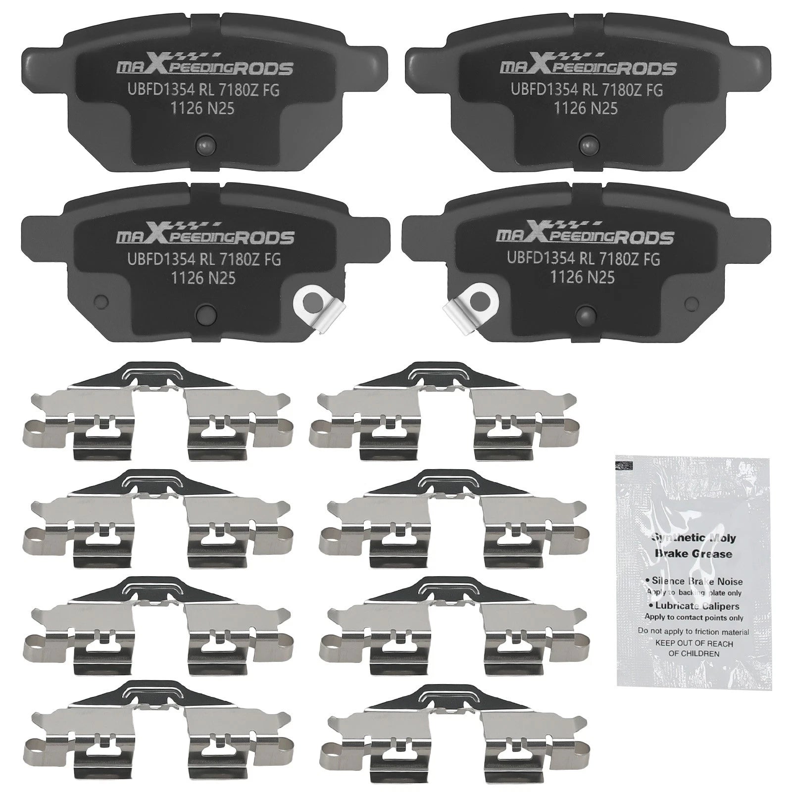 Set of 4 Rear Ceramic Brake Pads for Scion iM (2016) / tC (2011–2016) / xB (2008–2015)