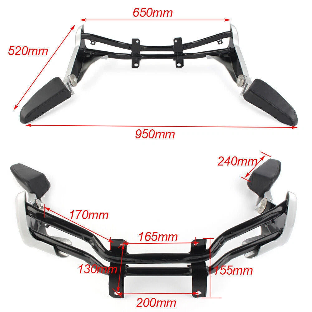 Set of 2 Rear Passenger Armrests for BMW K1600GTL (2010–2018) 11