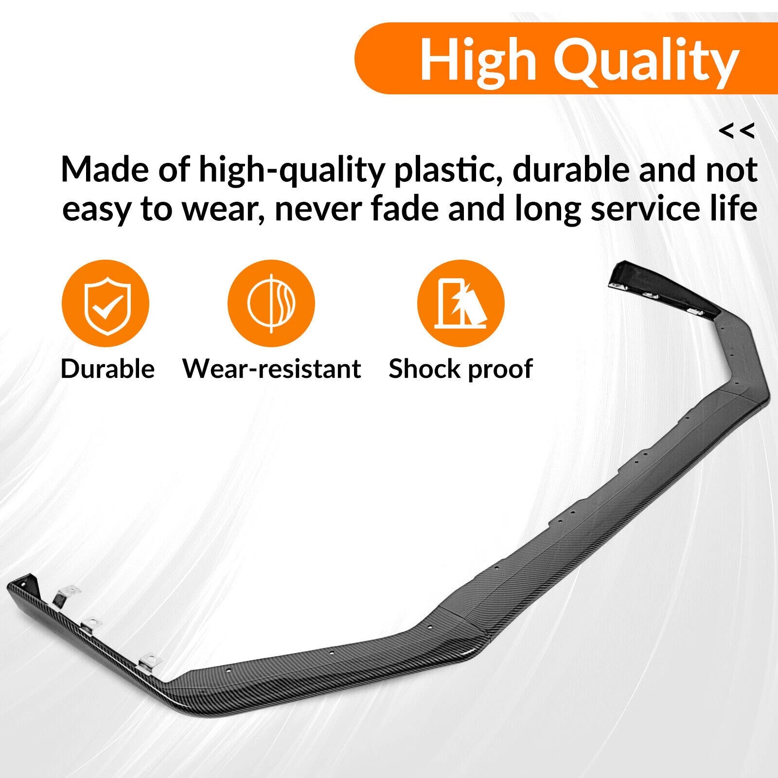 Carbon Look Front Bumper Lip for Subaru WRX STI (2015–2021)