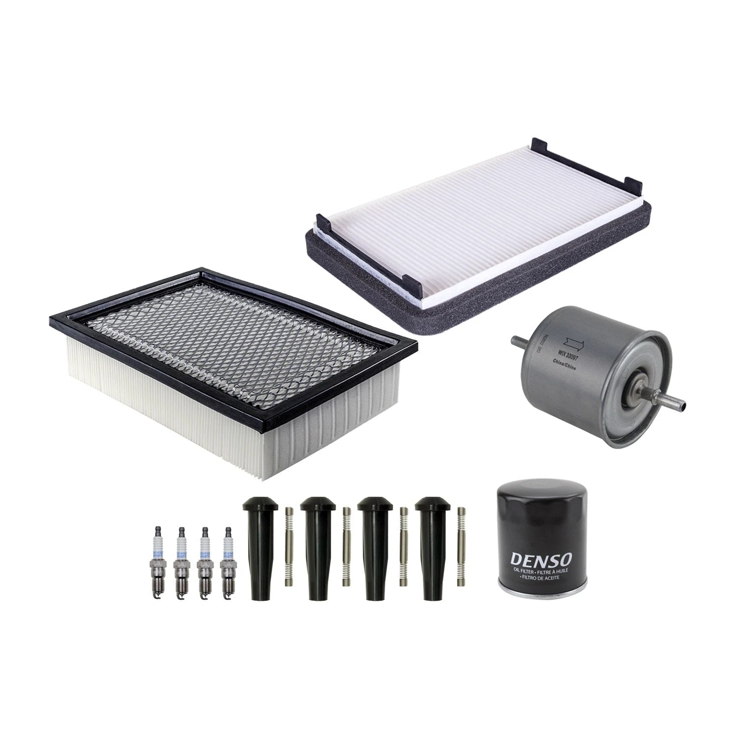Tune Up Kit 4 Spark Plugs & Boots for Ford Escape Mariner Tribute (2001–2012)