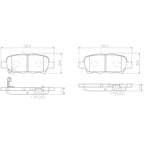 Set of 2 Brembo Brake Pads for Nissan Altima