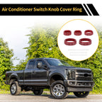 Air Conditioner Volume Switch Knob Cover Ring for Ford Maverick (2022–2024) Red
