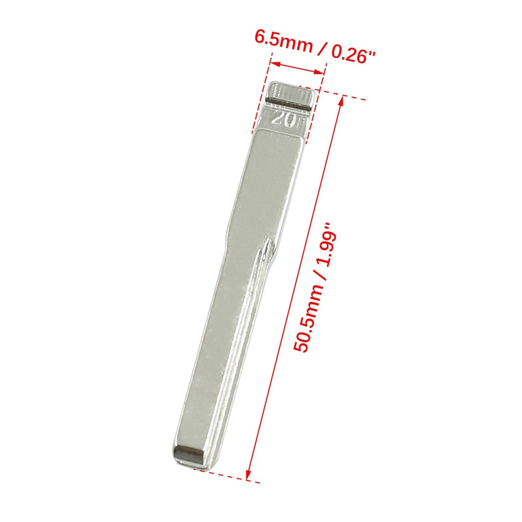 5pcs Metal Flip Remote Key Blank Blade for Mercedes Benz C E Series (2001–2023)