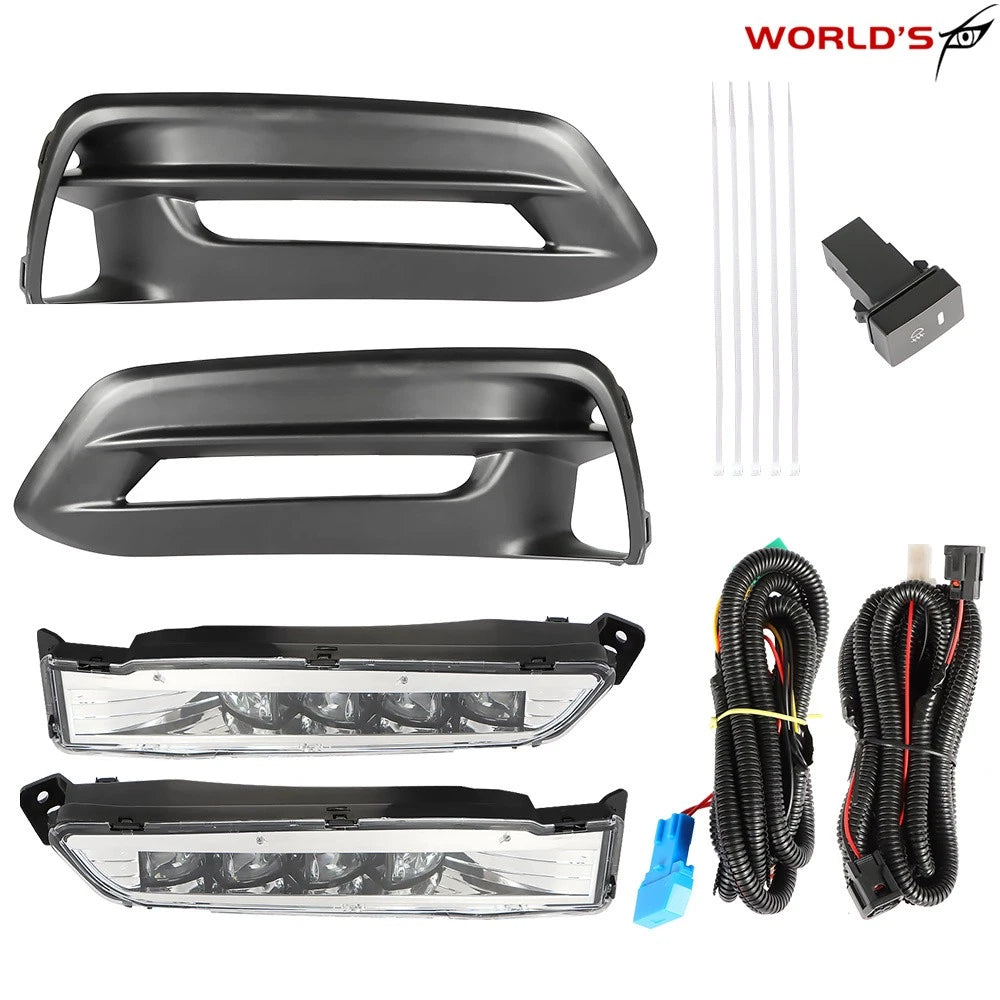 Set of 2 Front Bumper LED Fog Light Assembly for Honda Accord (2018–2019)