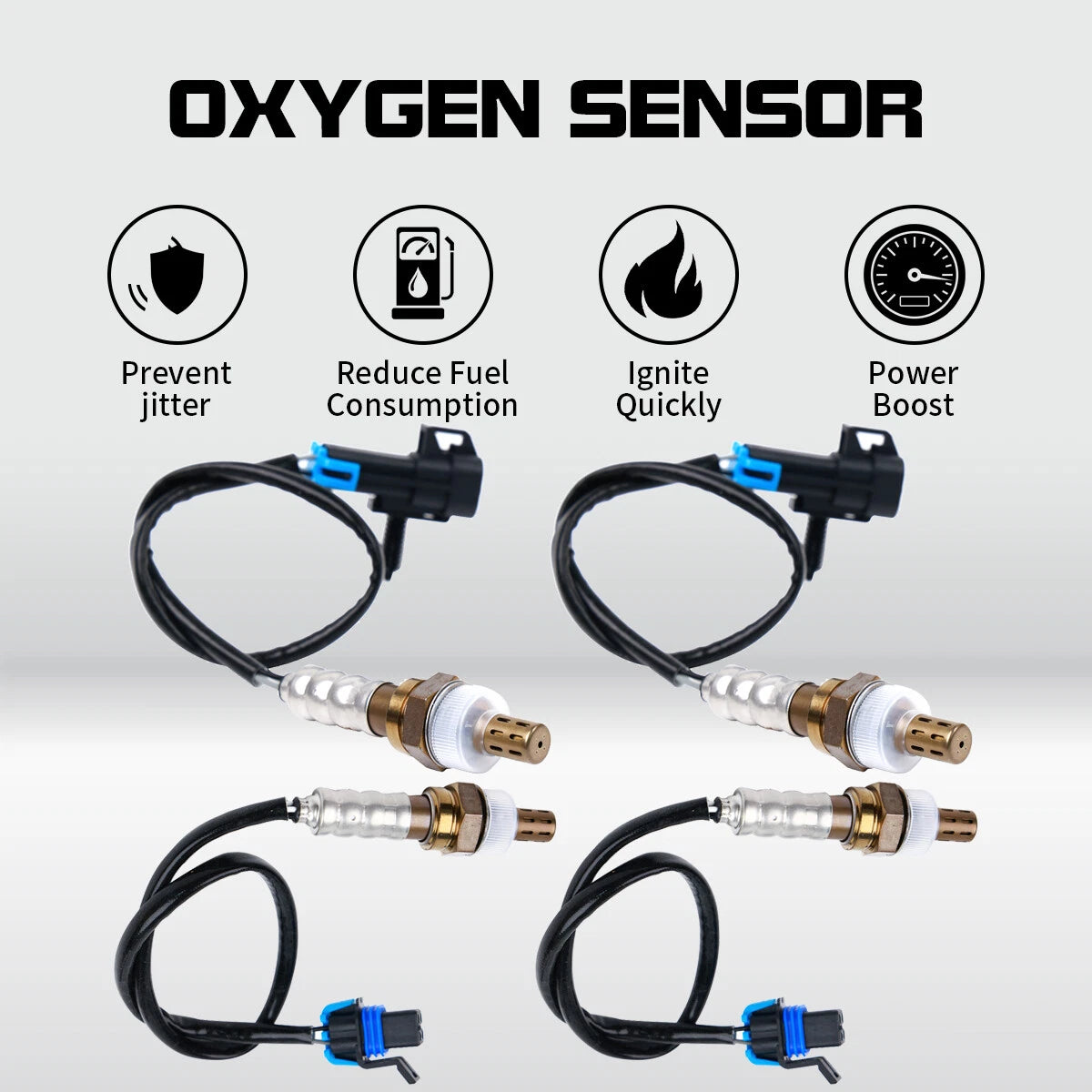 Set of 4 O2 Oxygen Sensors for Chevy GMC Hummer Cadillac Isuzu (2000–2010) 234-4285 234-4112