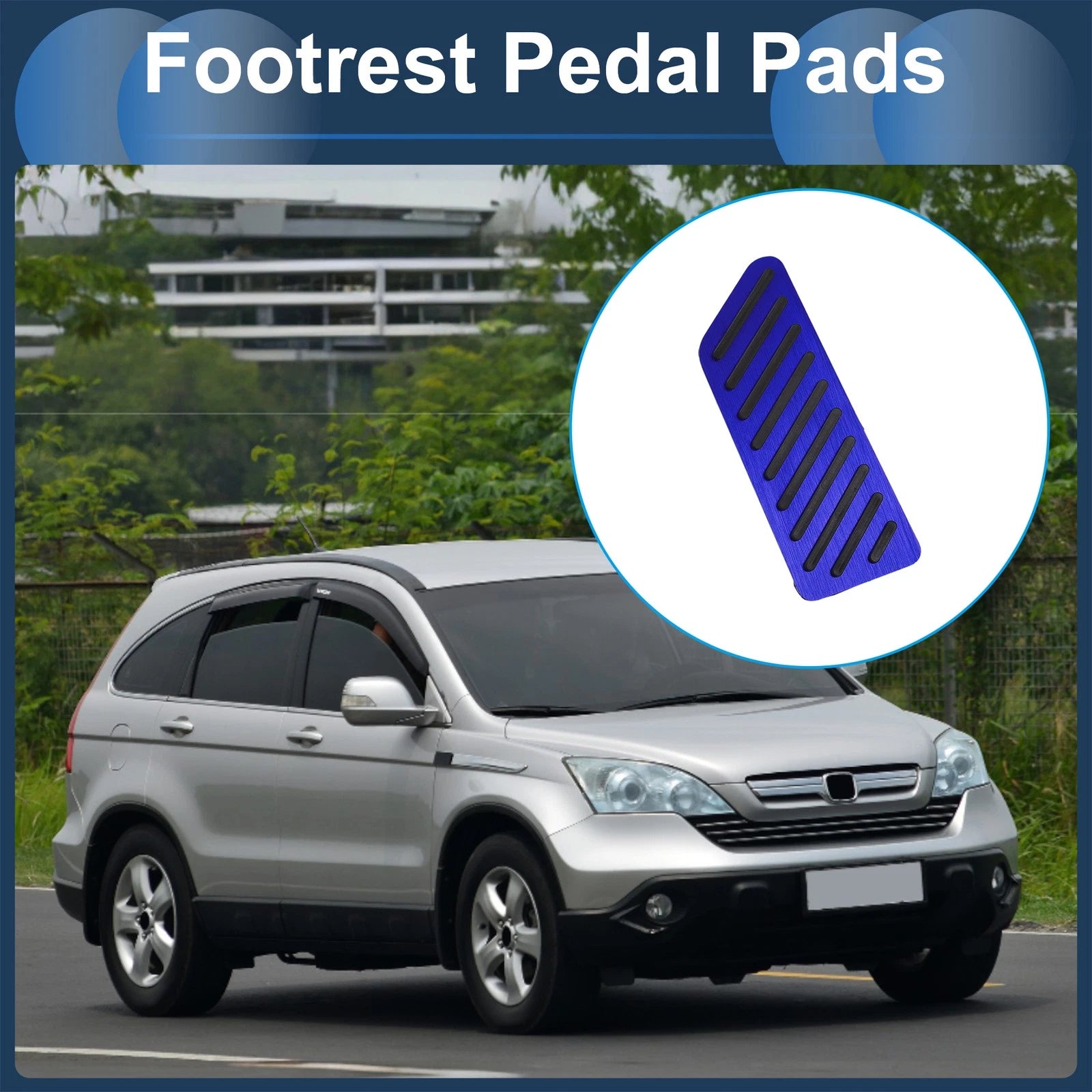 1 Pc Footrest Pedal Pad Cover for Honda CR-V (2017–2024) Blue