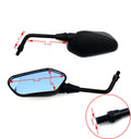 Black Mirrors Blue Glass 10mm Thread for Kawasaki Z750 (2007–2012)