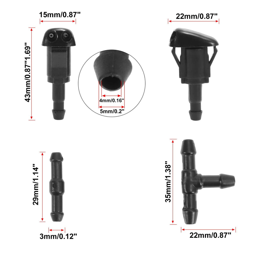 7pcs Wiper Fluid Squirter Nozzle for Toyota Camry (2018–2023) 85381-AA010