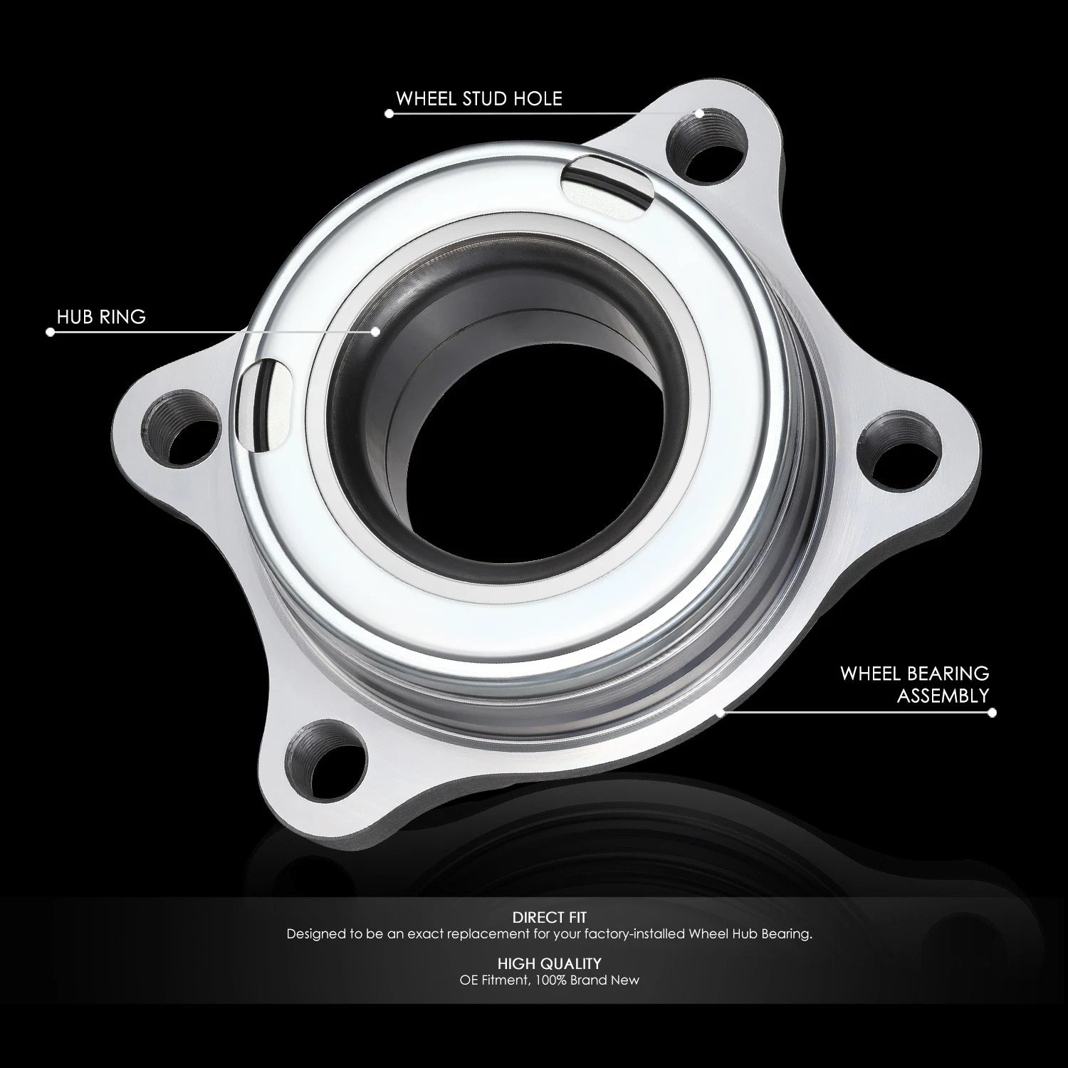 Set of 2 Wheel Bearings for Infiniti G35 (2004–2006) OE Style 4WD 4-Studs