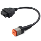 6Pin to OBD2 16Pin Diagnostic Scanner Adapter Cable for Harley Davidson