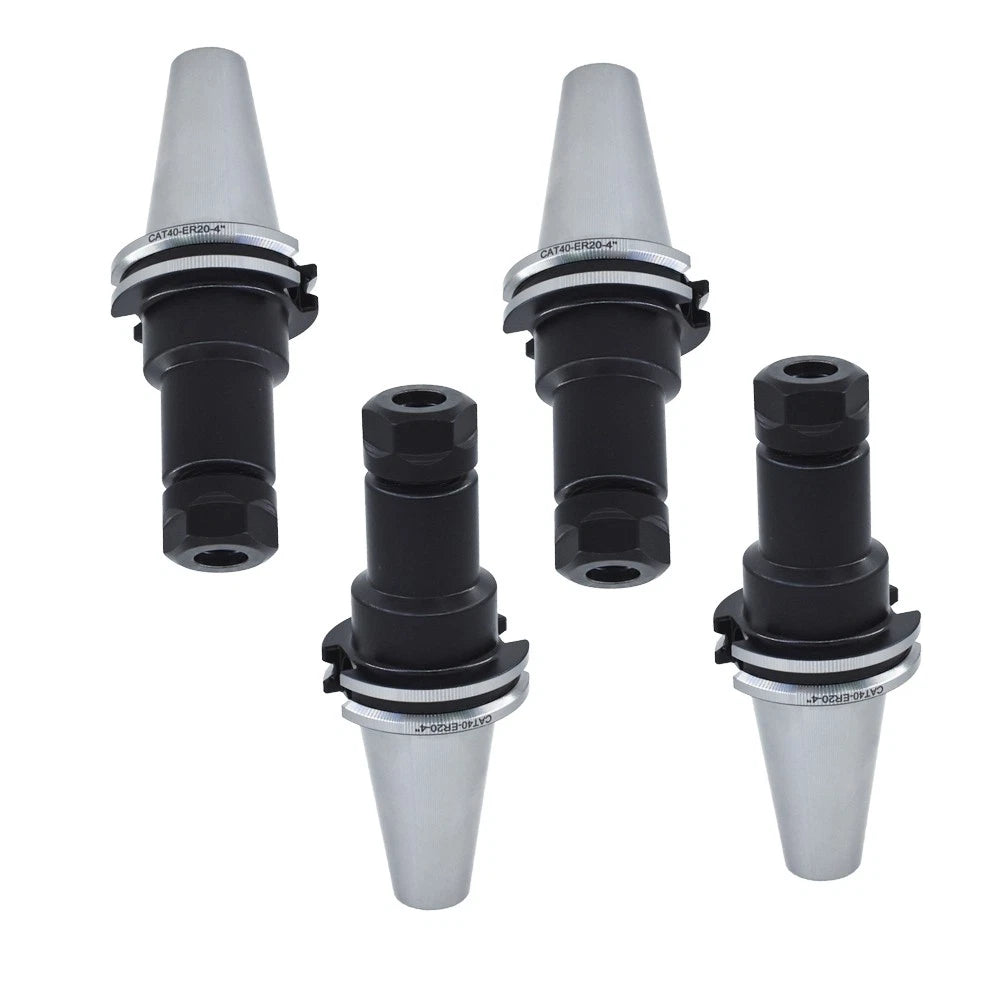 Set of 4 Collet Chucks for CAT40 ER20 (4" Long)