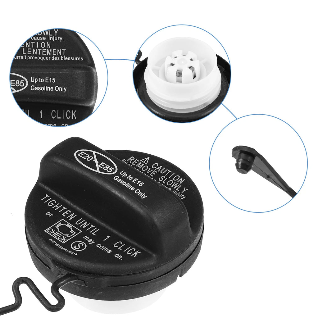 Gas Fuel Tank Cap for Toyota Camry (2013–2017), Lexus ES 350 (2016–2020) Black