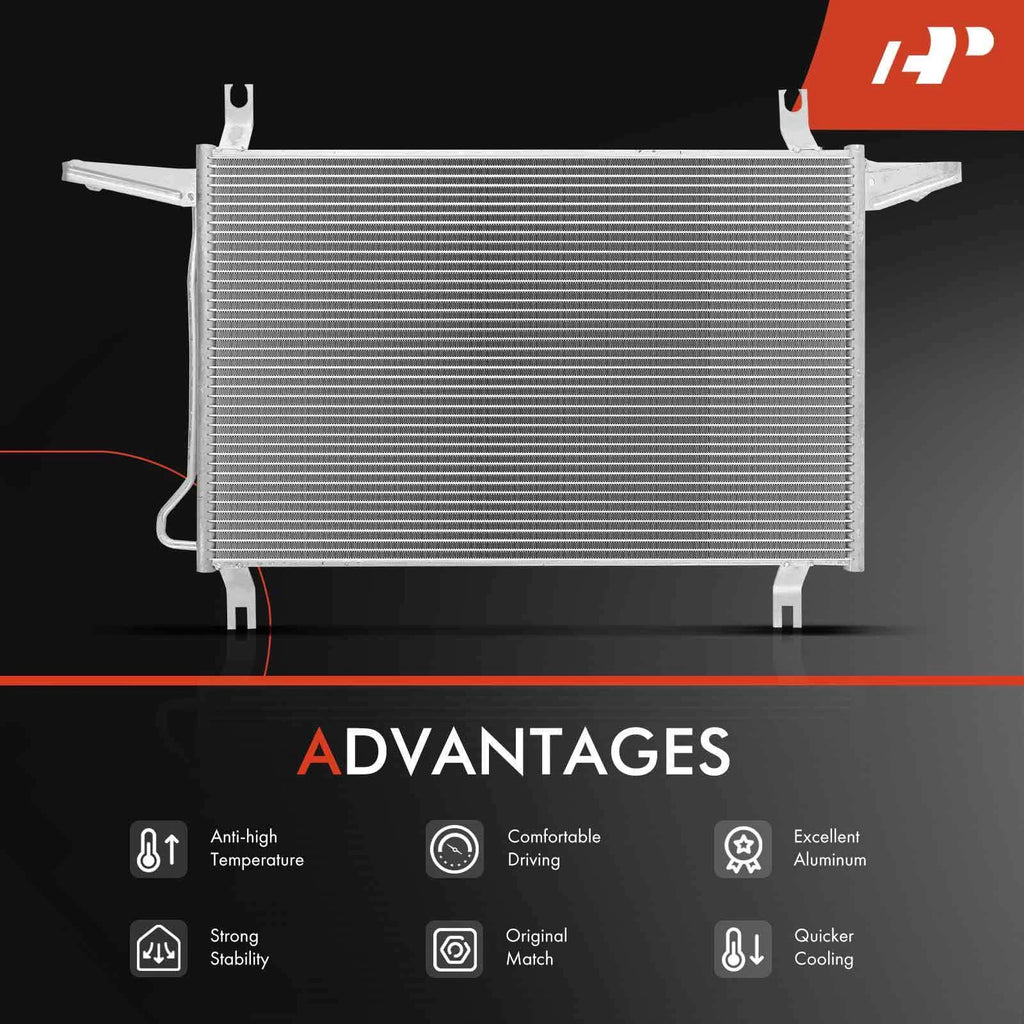 A/C Condenser with Bracket for Ford F-150 F-250 F-350 Bronco (1994–1997)