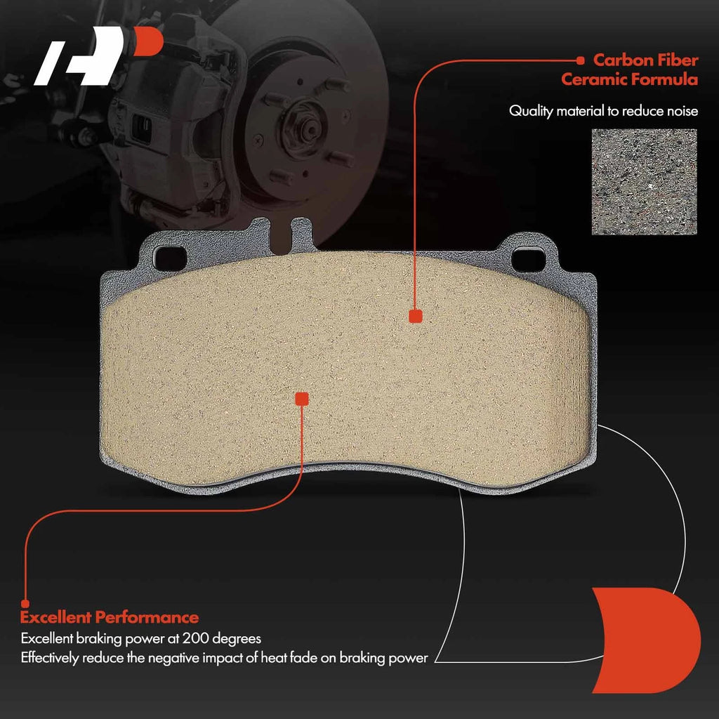 Set of 4 Front Ceramic Brake Pads for Mercedes-Benz E400 E550 (2010–2013)