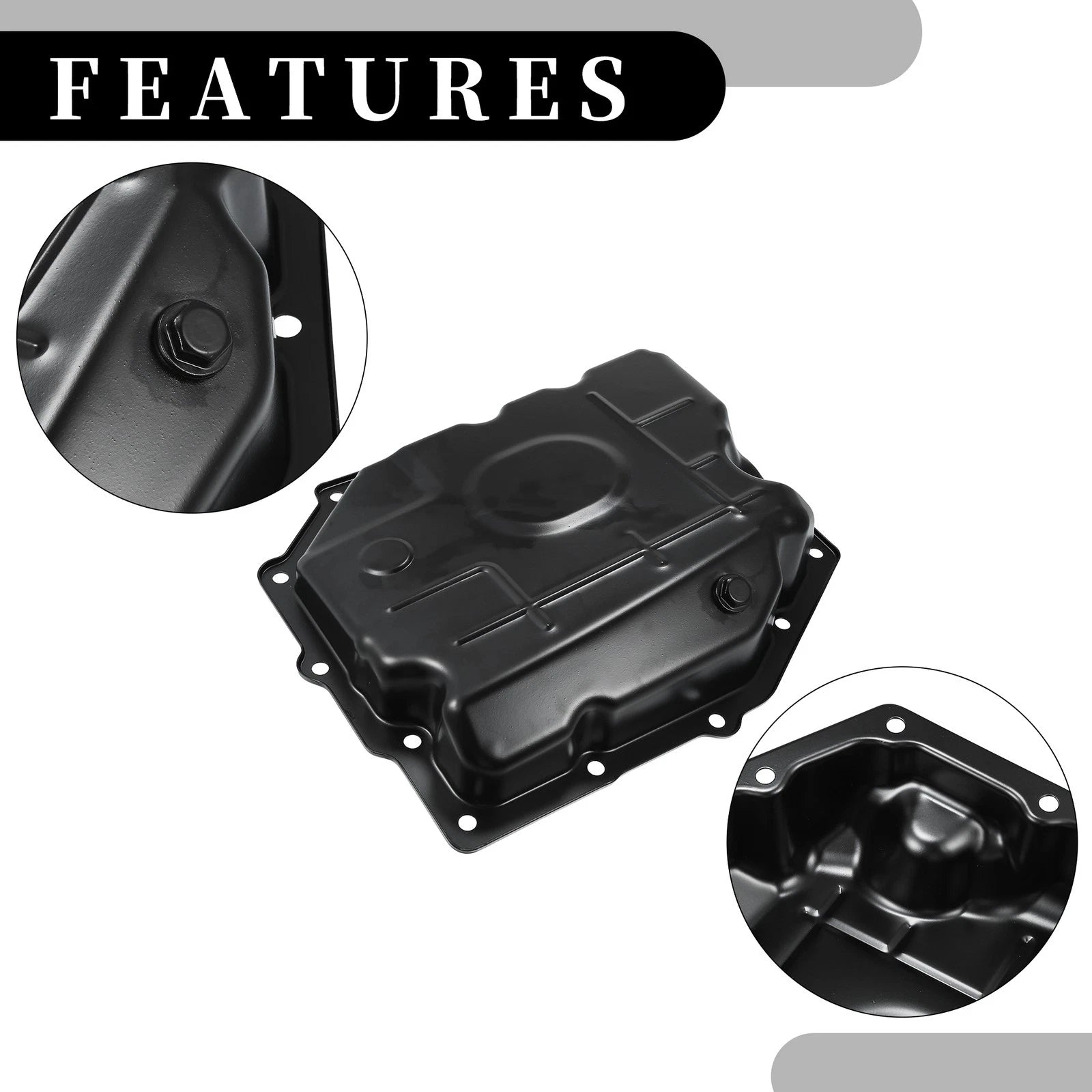 Engine Oil Pan No. 52852912AA/52852912AC for Dodge Challenger (2009–2010) Black