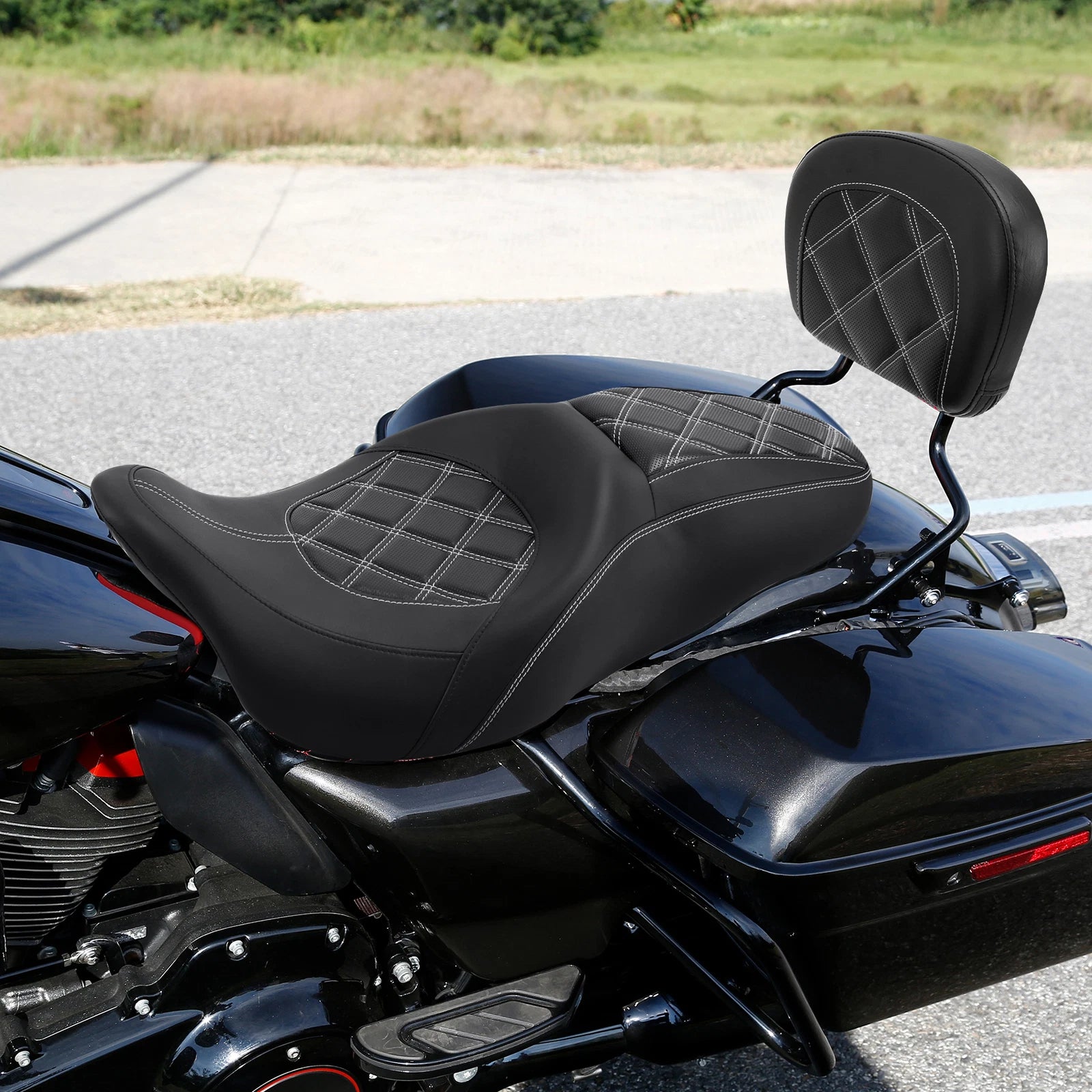 Rear Seat Pad for Harley Touring Road Glide (2009–2023)