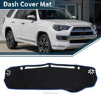 Dashboard Dash Cover Mat for Mazda Flair Crossover (Set of 2) Black Blue