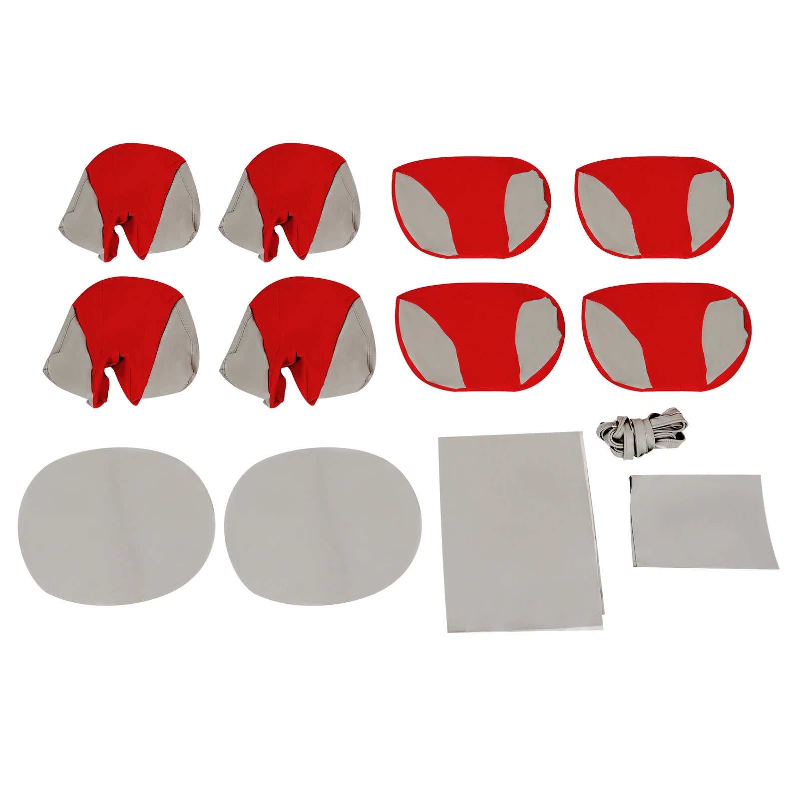 Set of 4 PVC Red Gray Seat Covers for Sea-Doo Speedster 150 (2007–2011)