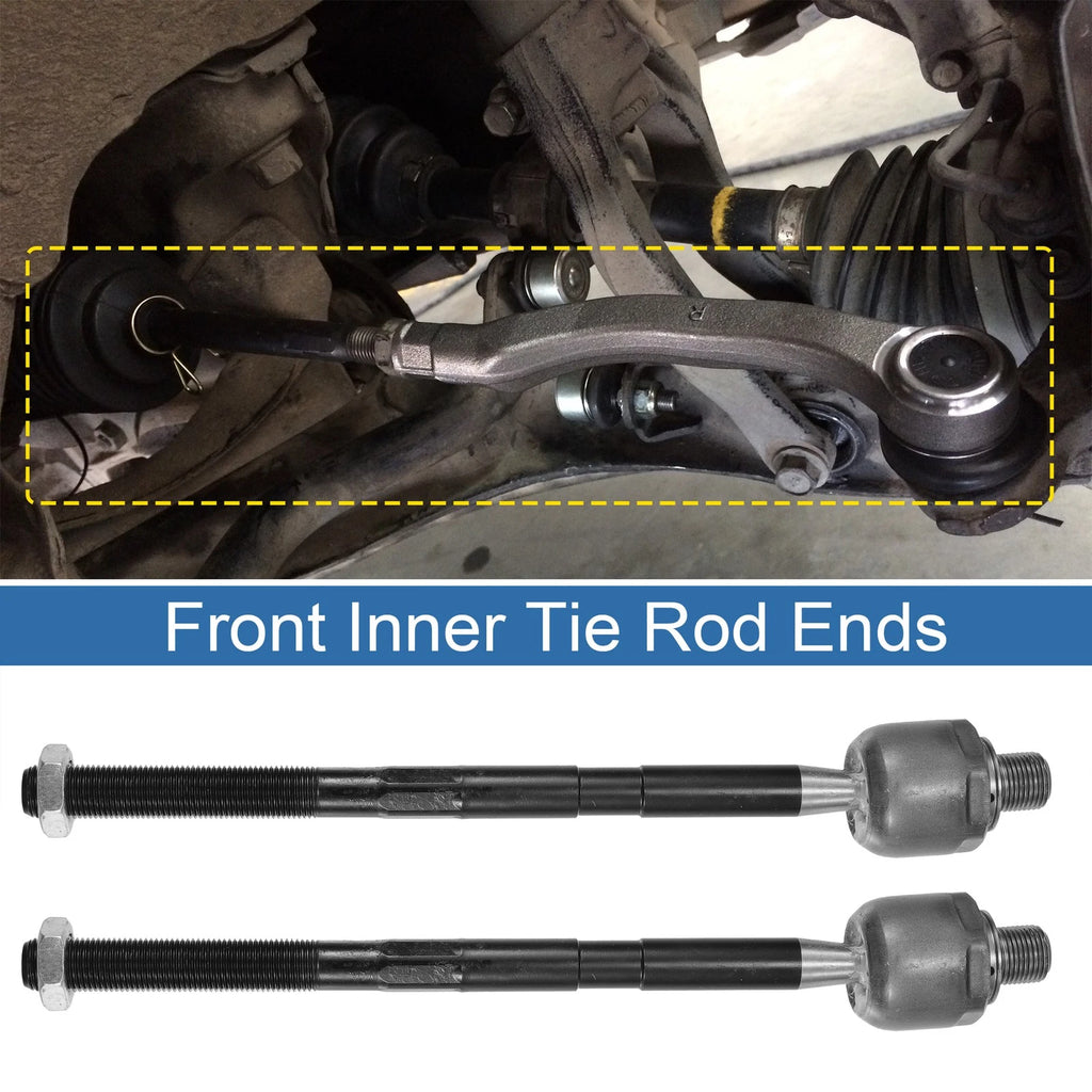 2pcs Front Inner Tie Rod End Links for Jeep Liberty (2006–2012) EV800416