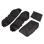 3 Pcs Armrest Covers for Honda Civic 10th Gen (2016-2020) Black Red Line