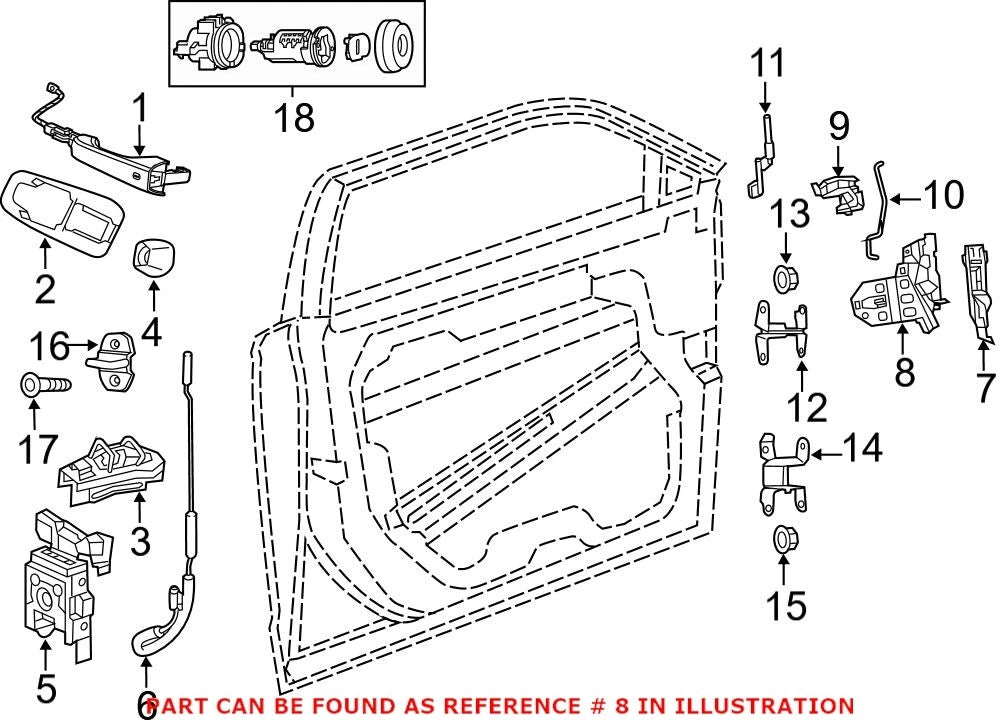 Front Door Lock Actuator Bracket for Mopar (68104004AA)