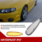 2X Clear Lens Amber LED Front Bumper Side Marker Lights for Pontiac GTO (2004–2006)