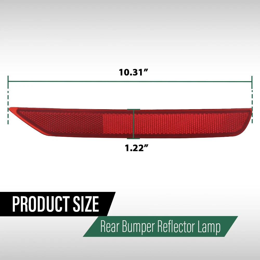 Set of 2 Rear Bumper Reflector Lights for Subaru Forester (2009–2018)