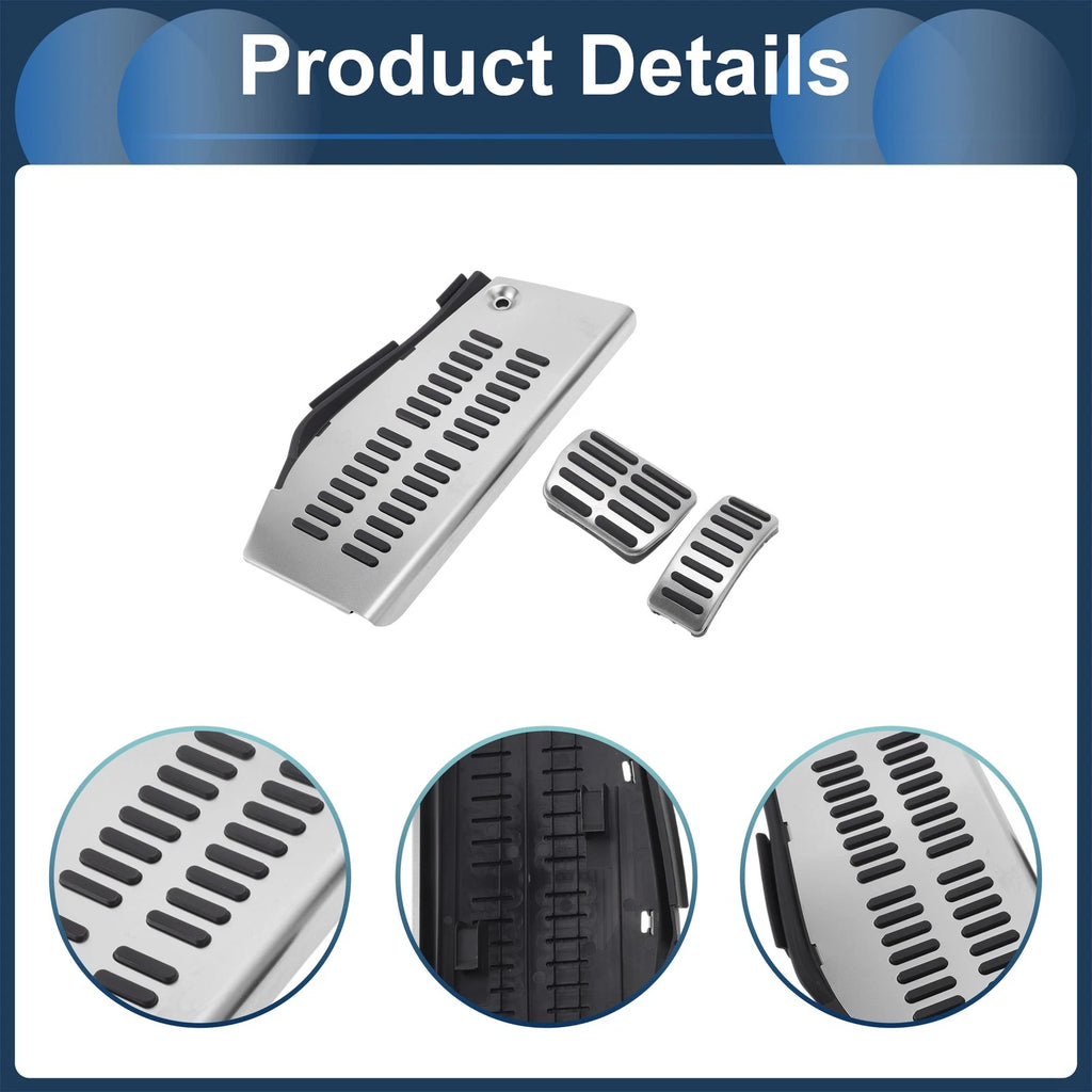 3X Automatic Foot Accelerator Pedal Covers for Volkswagen Polo (2009–2017)