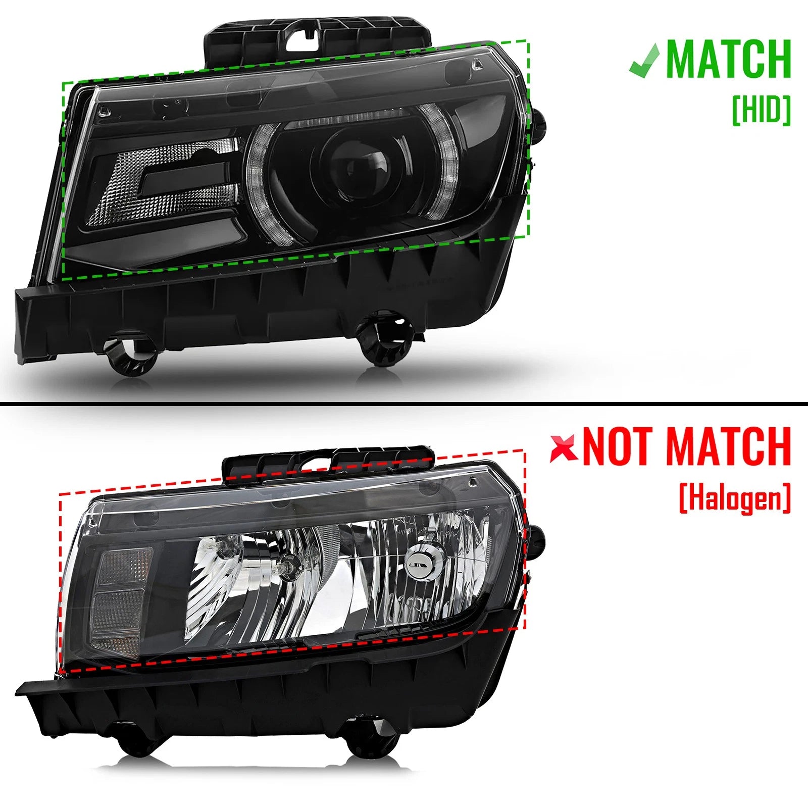 HID/Xenon Headlight w/LED DRL for Chevy Camaro (2014–2015)