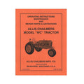 Operators Manual Reprint for Allis Chalmers AC WD (Fits All Models)