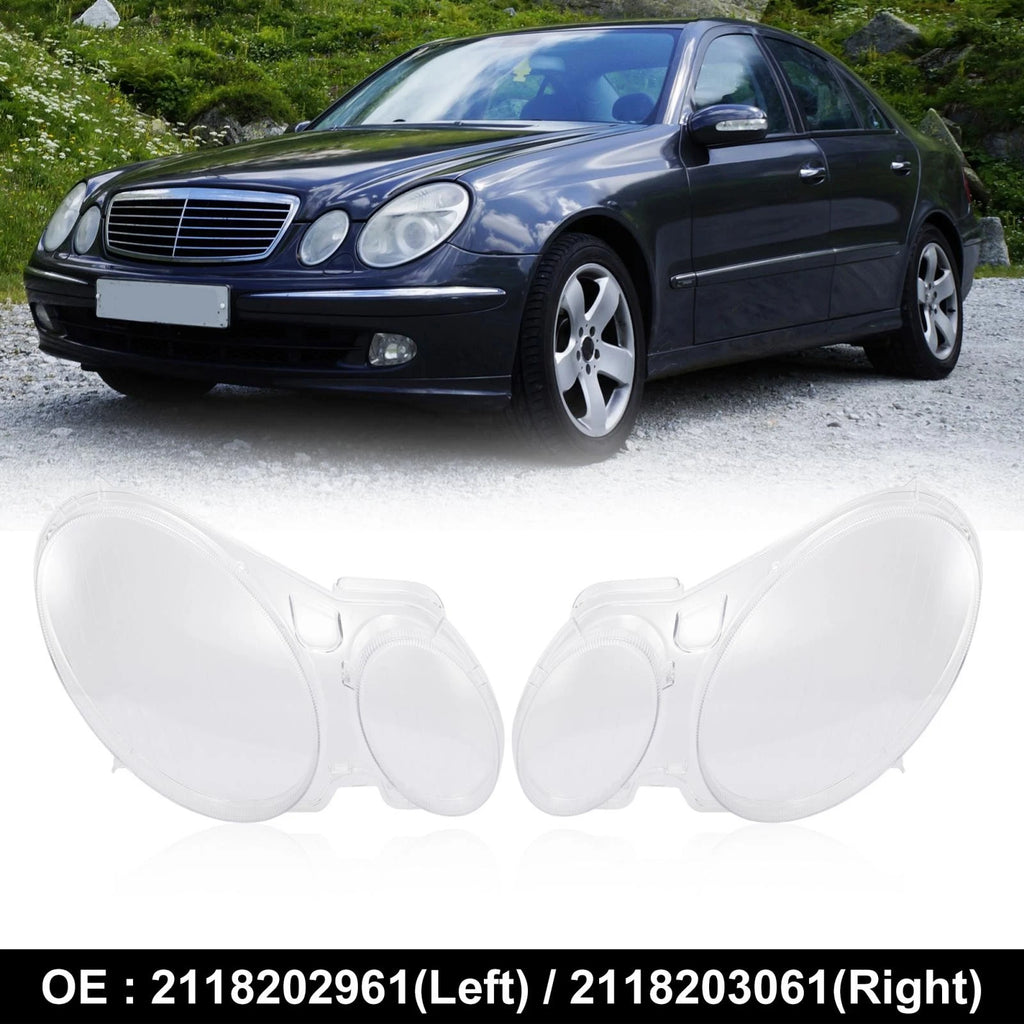 1 Pair Headlight Lens Cover Shell for Mercedes-Benz W211 (2002–2008)