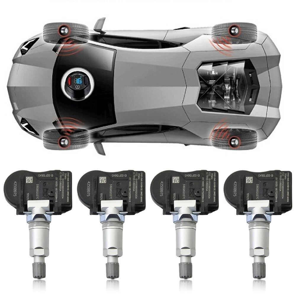 Set of 4 TPMS 4250B975 Tire Pressure Sensors for Mitsubishi Lancer Outlander Sport