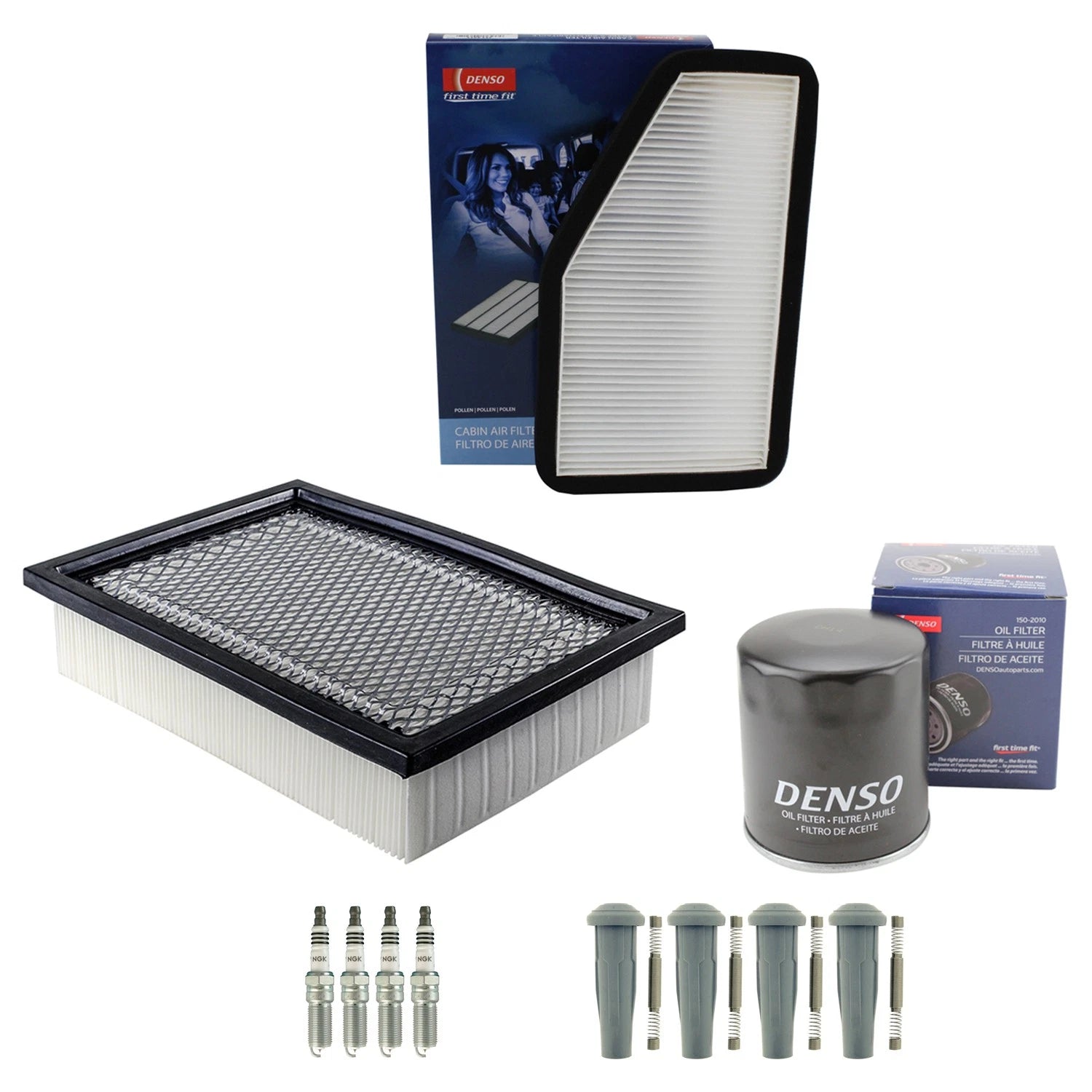 Tune Up Kit with 4 NGK Spark Plugs & Boots for Ford Escape/Mariner/Tribute (2001–2012)