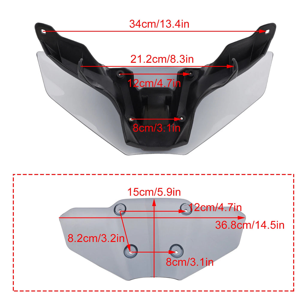 ABS Motorcycle Windshield for Yamaha MT-09/SP (2024–2025) AA1