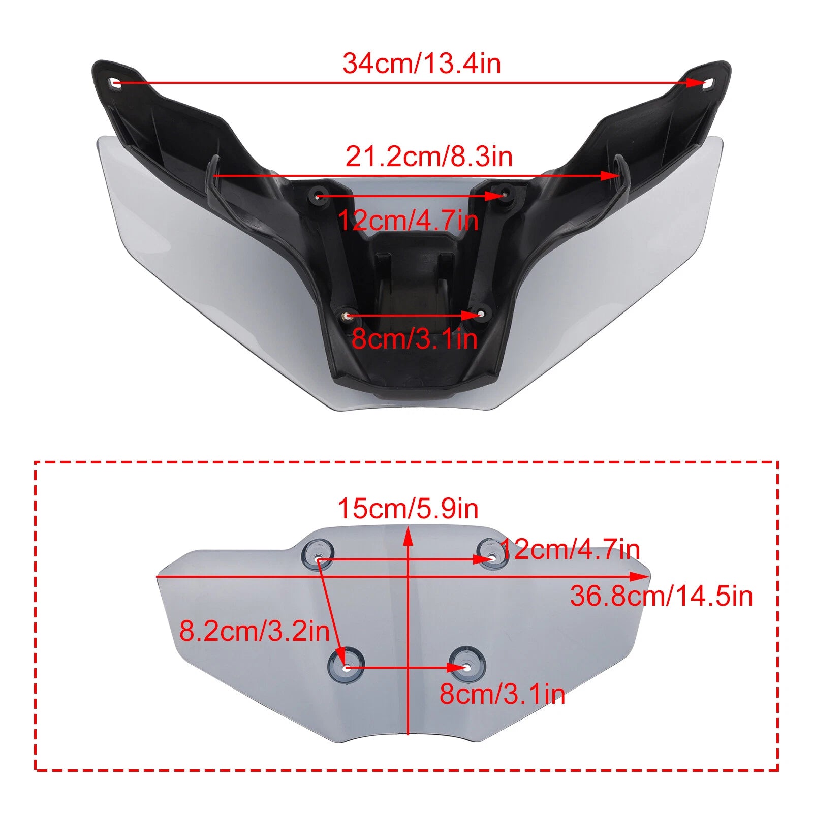 ABS Motorcycle Windshield for Yamaha MT-09/SP (2024–2025) AA1