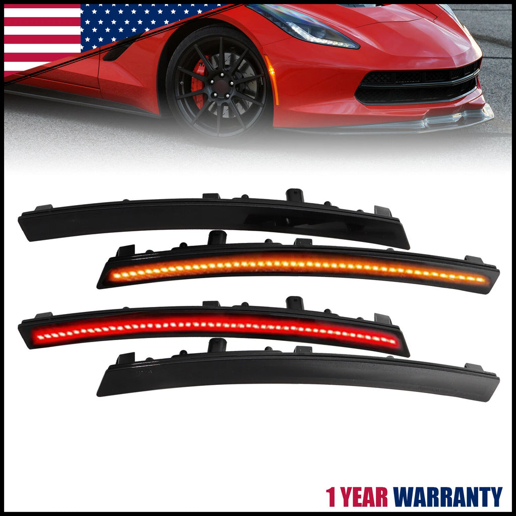LED Smoke Side Marker Lights for Chevy Corvette C7 (2014–2019)