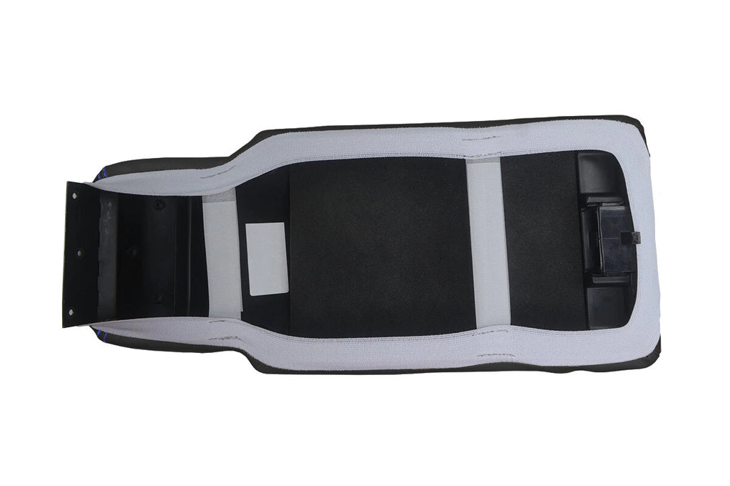 Console Lid Pull Over Cover Leather for Lincoln Town Car (2003–2011) Blue Stitch