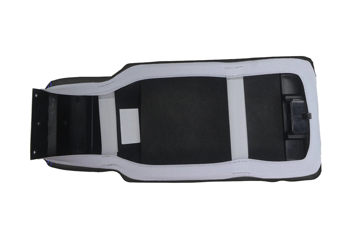 Console Lid Pull Over Cover Leather for Lincoln Town Car (2003–2011) Blue Stitch