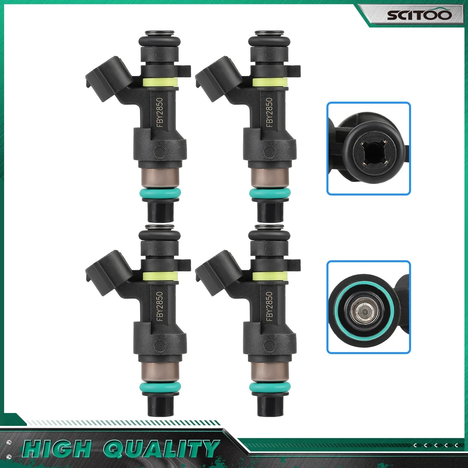 Set of 4 Fuel Injectors for Chevrolet City Express 2015–2018 (19316252)