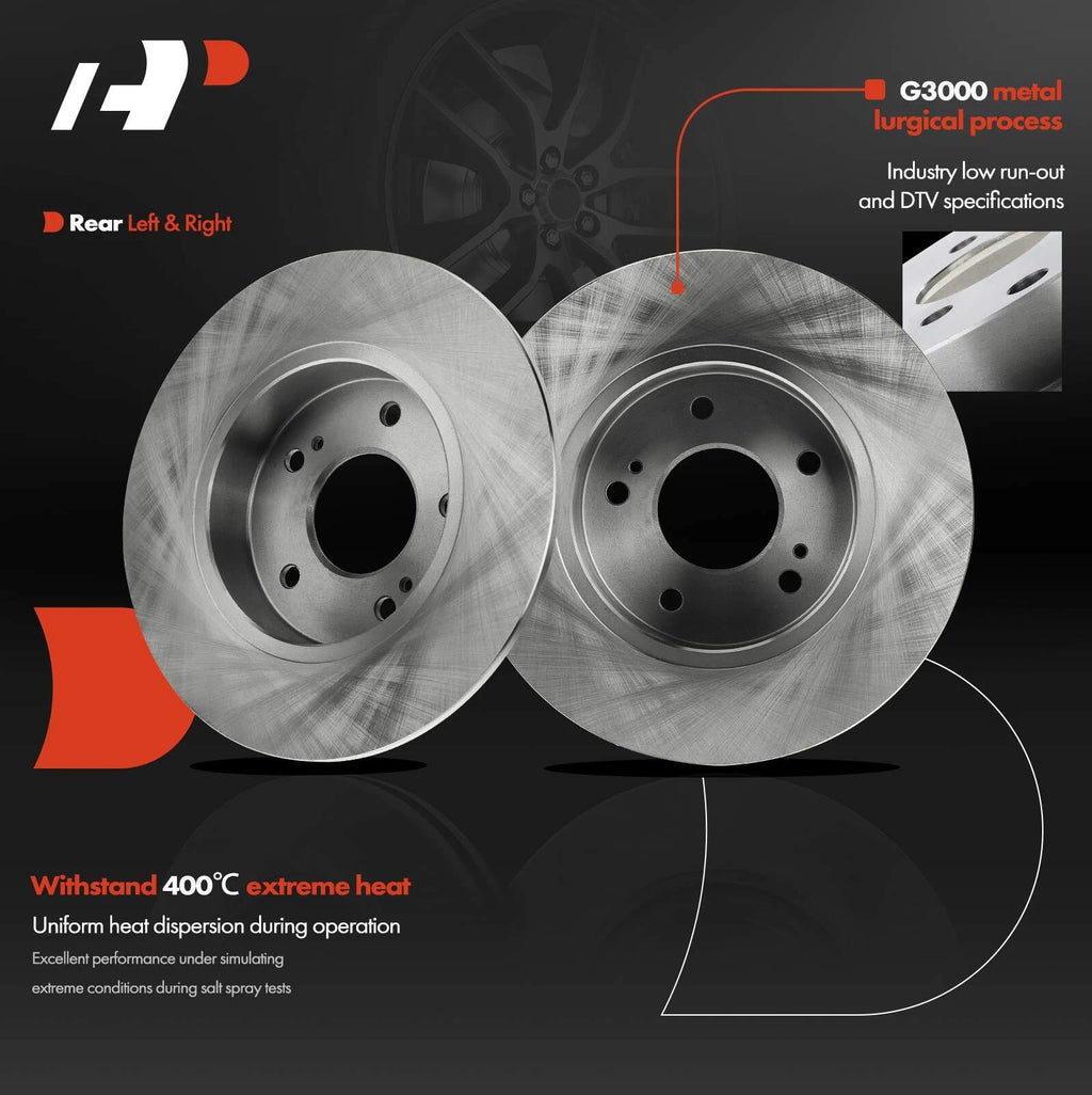 2Pcs Rear Disc Brake Rotors for Nissan Maxima (1994–2003) Infiniti I35 I30