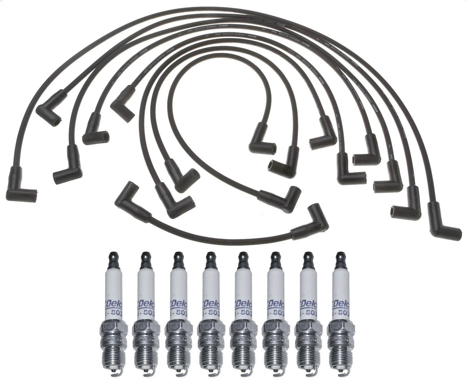 Pro Ignition Wire Set & ACDelco .045" Spark Plugs Kit for K20 C30 V8 (N/A)