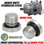 2 Front Differential Fill & Drain Plug & Seal for Polaris RZR Ranger 1000 XP (2015–2023)