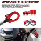 Red Towing Hook, Air Valve Stem & Trunk Release Fasteners for Honda Insight (2011-2014)