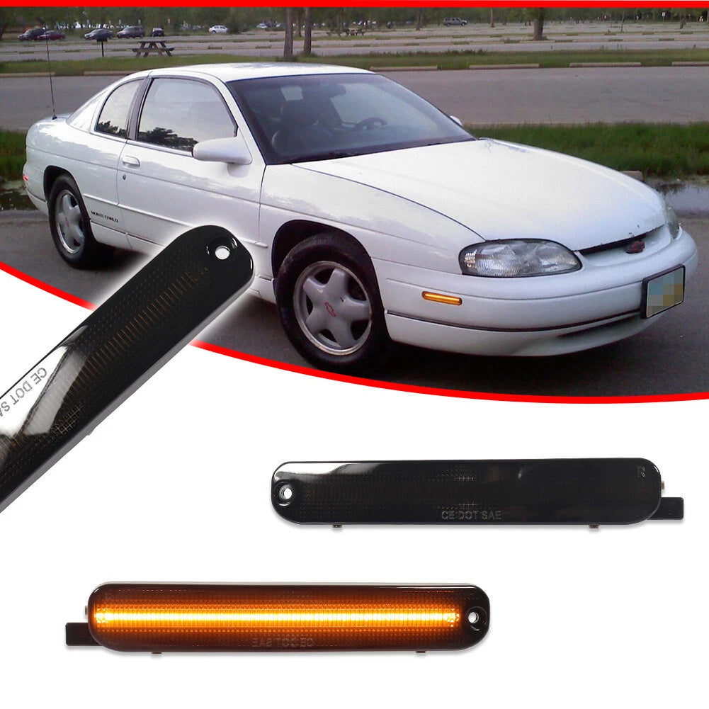 2X Smoked Amber LED Front Side Marker for Chevy Lumina & Monte Carlo (1995–2001)