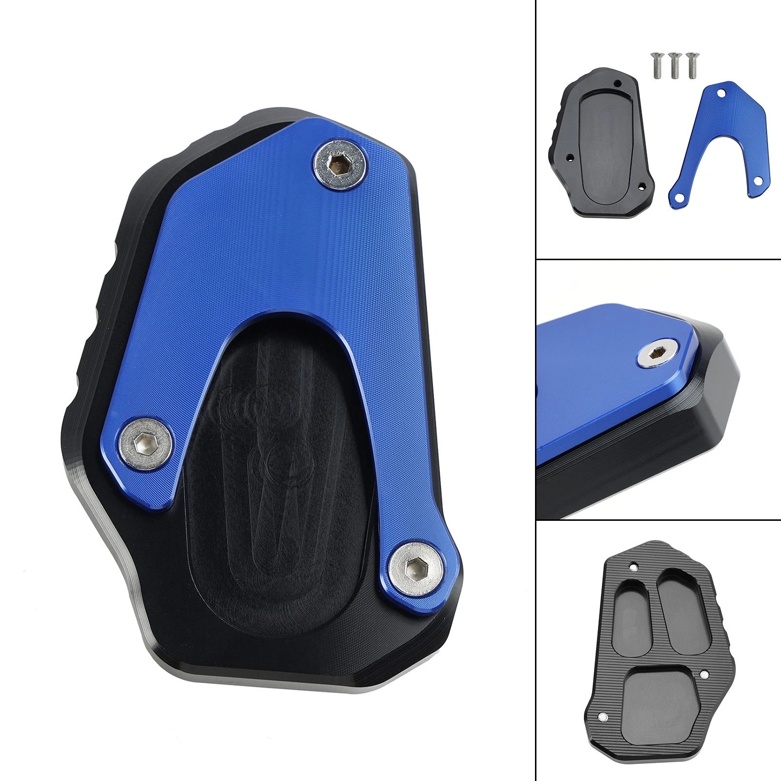 Kickstand Enlarger Plate Pad for Suzuki V-Strom DL1050XT (2020–2023) Blue